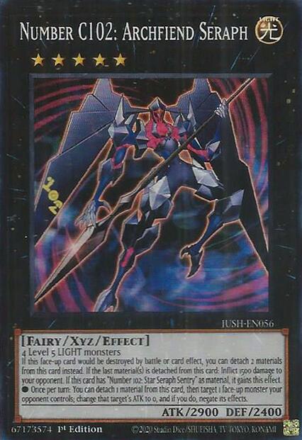 Number C102: Archfiend Seraph [JUSH-EN056] Super Rare | Exor Games New Glasgow