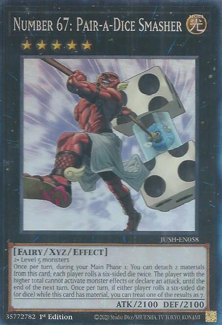 Number 67: Pair-a-Dice Smasher (CR) [JUSH-EN058] Collector's Rare | Exor Games New Glasgow