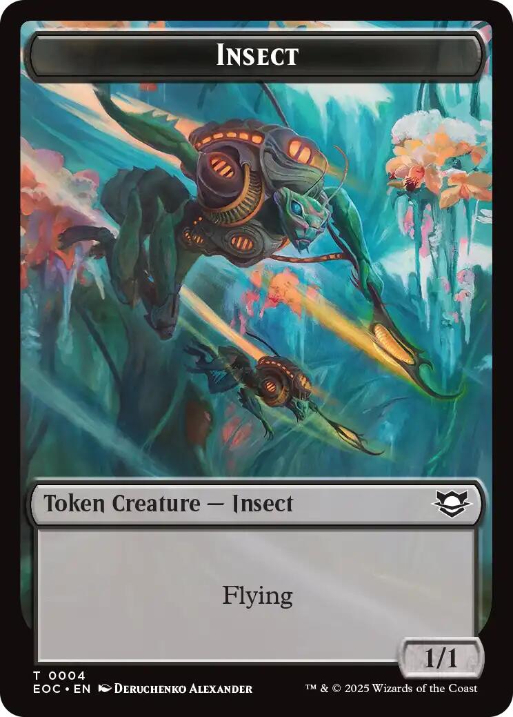 Insect // Elemental (0007) Double-Sided Token [Edge of Eternities Commander Tokens] | Exor Games New Glasgow
