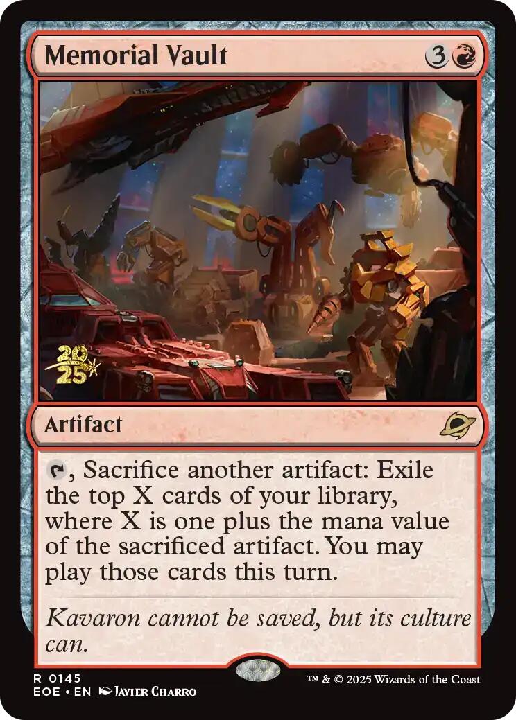 Memorial Vault [Edge of Eternities Prerelease Promos] | Exor Games New Glasgow