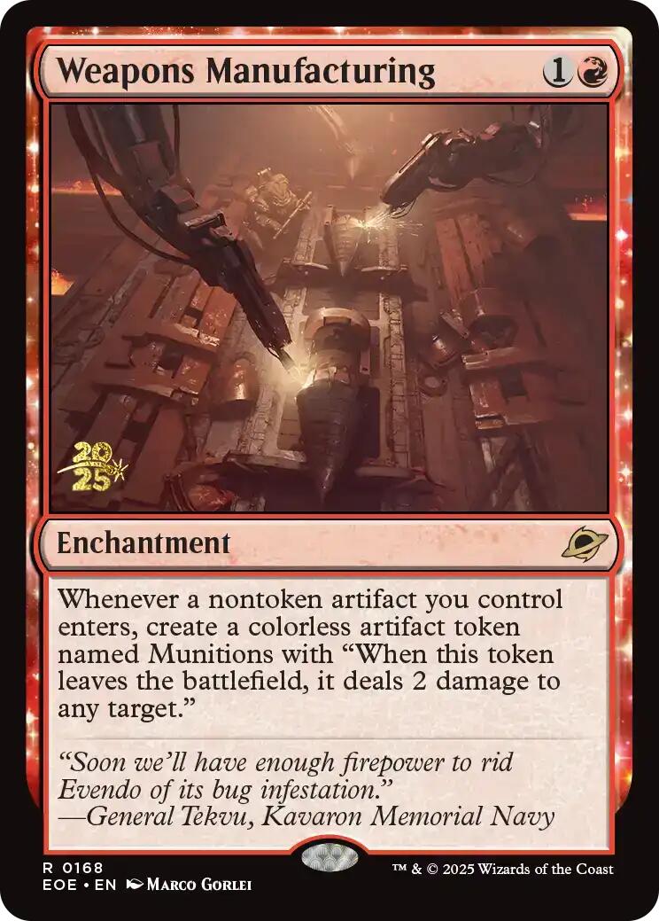 Weapons Manufacturing [Edge of Eternities Prerelease Promos] | Exor Games New Glasgow