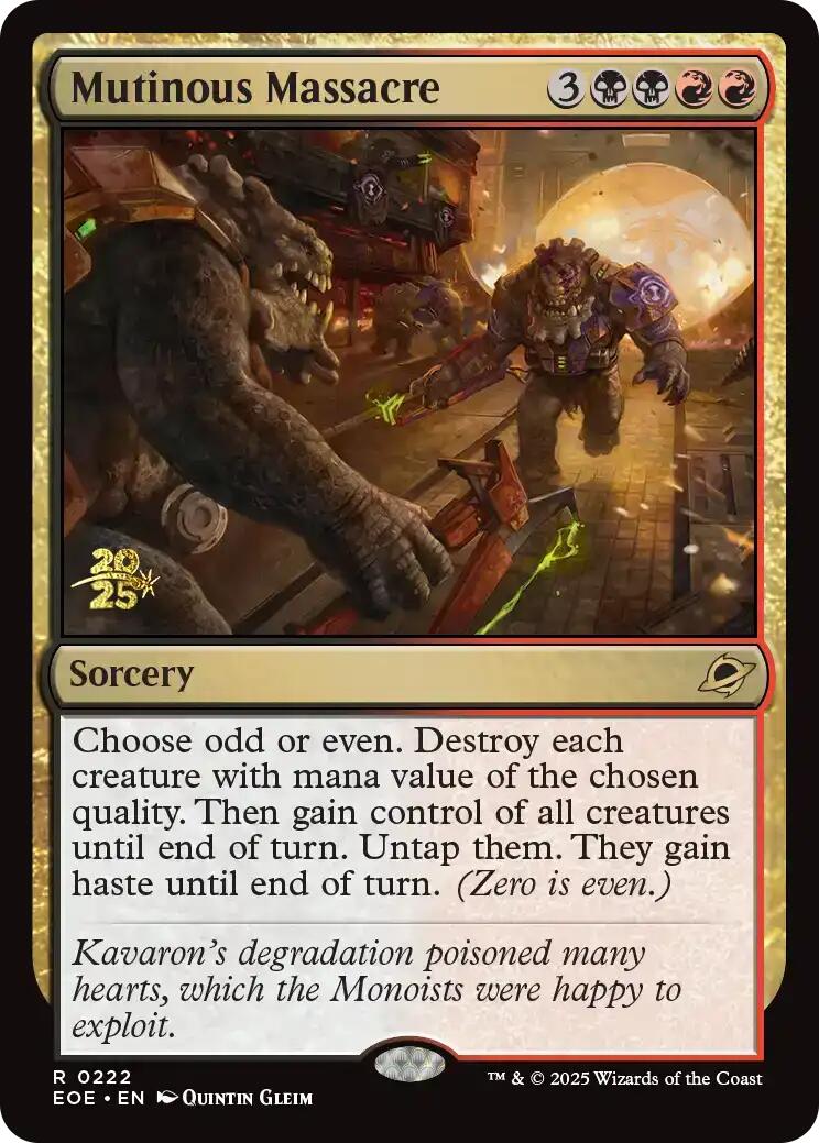 Mutinous Massacre [Edge of Eternities Prerelease Promos] | Exor Games New Glasgow