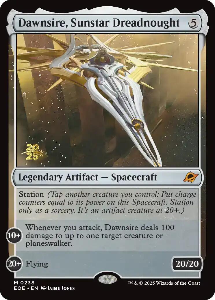 Dawnsire, Sunstar Dreadnought [Edge of Eternities Prerelease Promos] | Exor Games New Glasgow