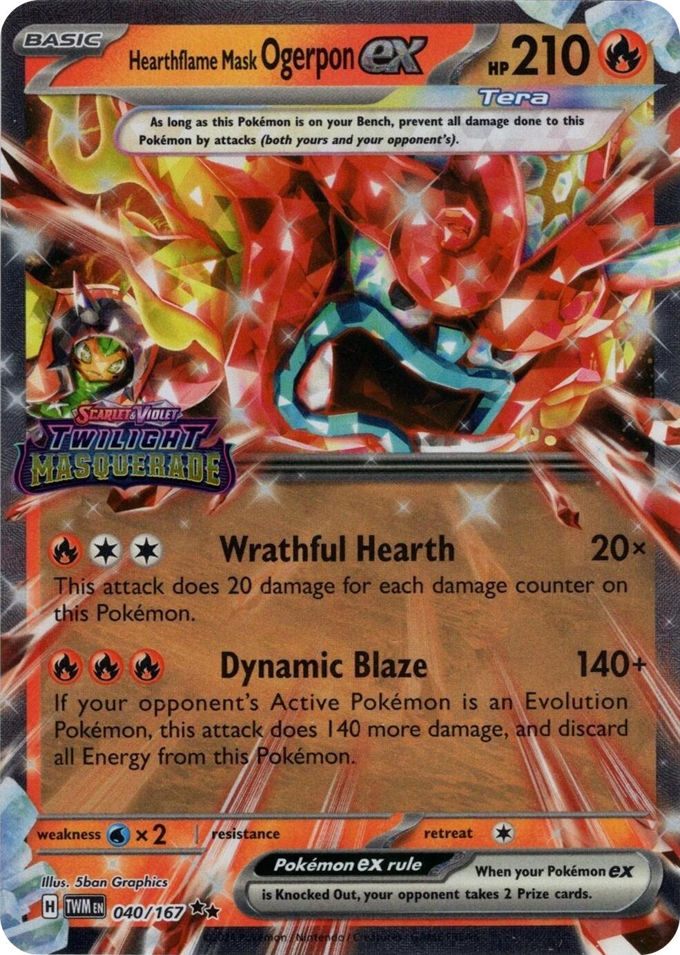 Hearthflame Mask Ogerpon ex (040/167) (Stamped) [Miscellaneous Cards] | Exor Games New Glasgow