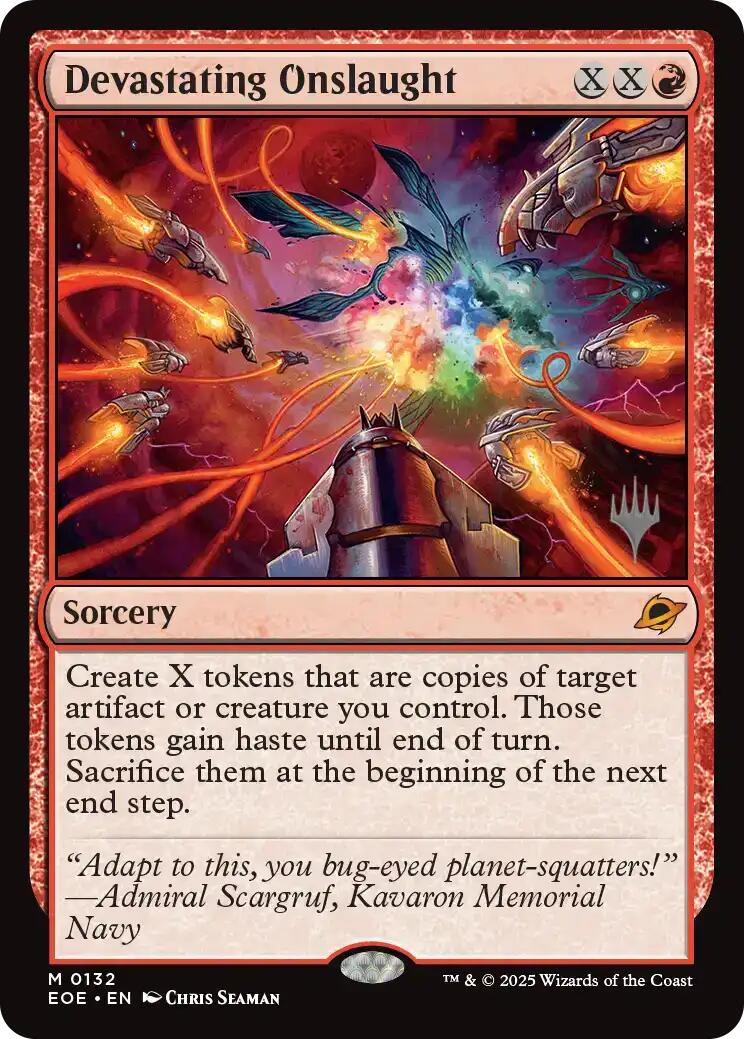 Devastating Onslaught [Edge of Eternities Promo Pack] | Exor Games New Glasgow