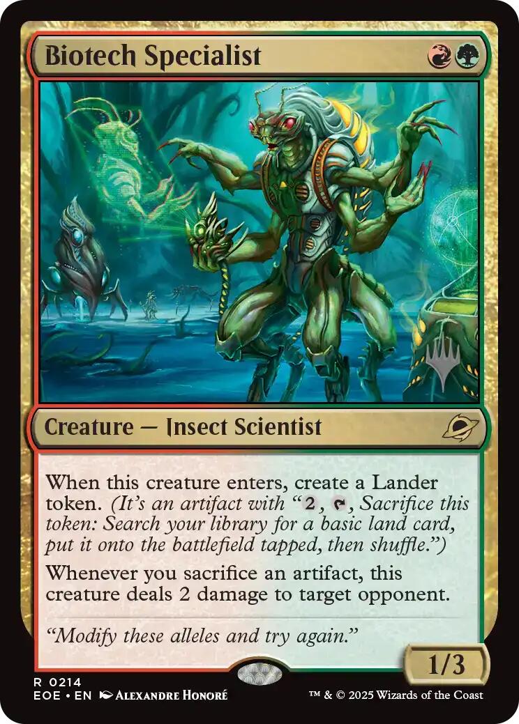 Biotech Specialist [Edge of Eternities Promo Pack] | Exor Games New Glasgow