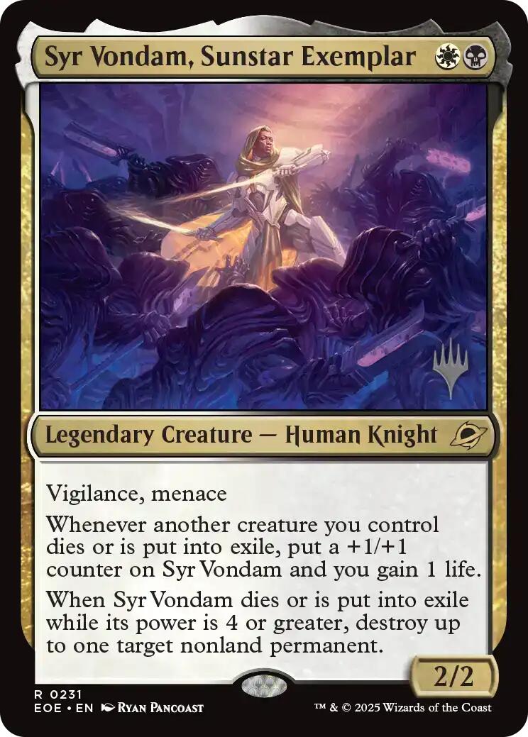 Syr Vondam, Sunstar Exemplar [Edge of Eternities Promo Pack] | Exor Games New Glasgow