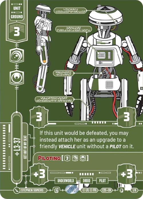 L3-37 (1/6) - Get Out Of My Seat (1/6) [2025 Convention Exclusive] | Exor Games New Glasgow