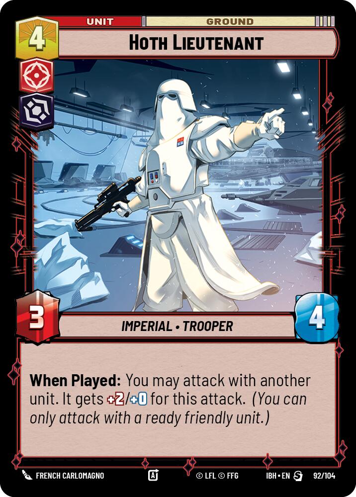 Hoth Lieutenant (92/104) (92/104) [Intro Battle: Hoth] | Exor Games New Glasgow