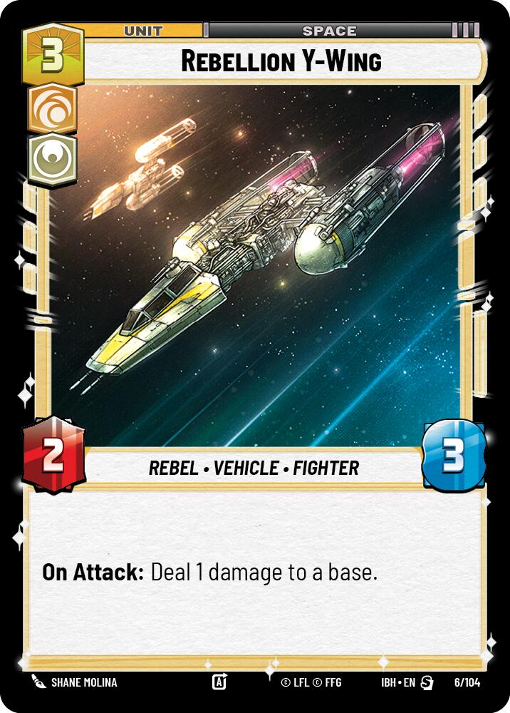 Rebellion Y-Wing (6/104) (6/104) [Intro Battle: Hoth] | Exor Games New Glasgow