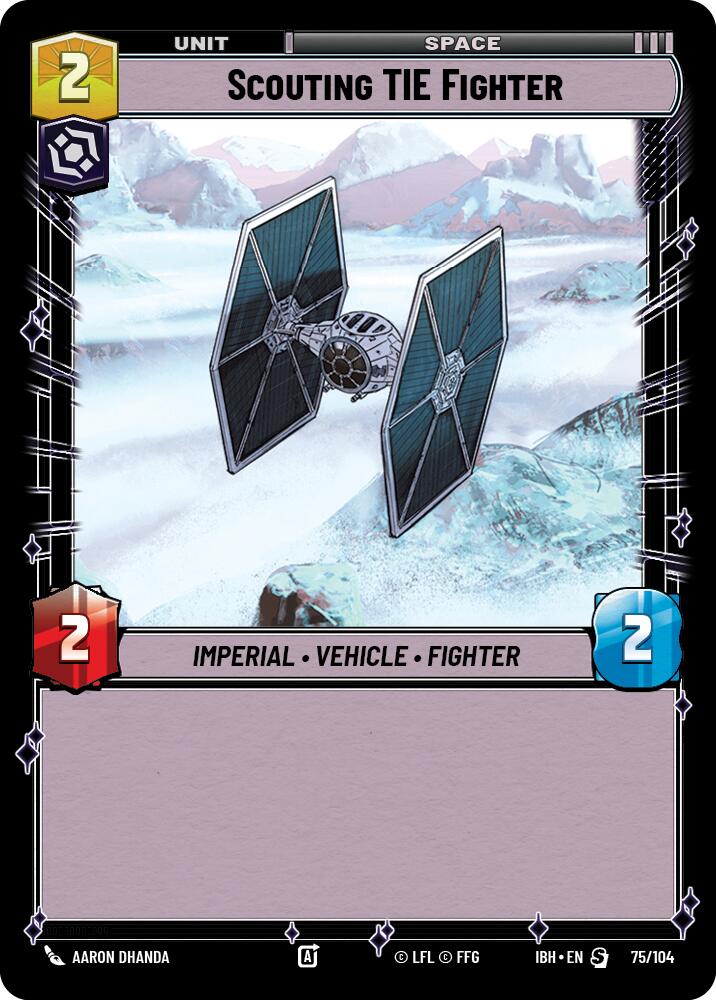 Scouting TIE Fighter (75/104) (75/104) [Intro Battle: Hoth] | Exor Games New Glasgow