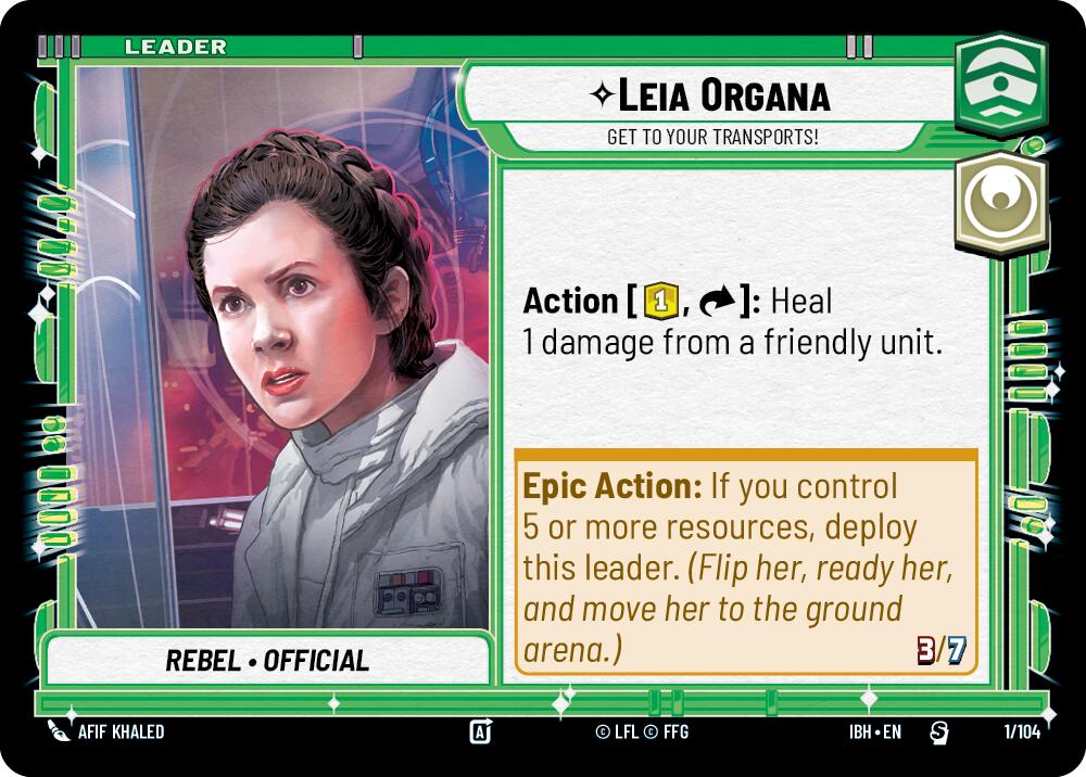 Leia Organa (1/104) - Get To Your Transports! (1/104) [Intro Battle: Hoth] | Exor Games New Glasgow