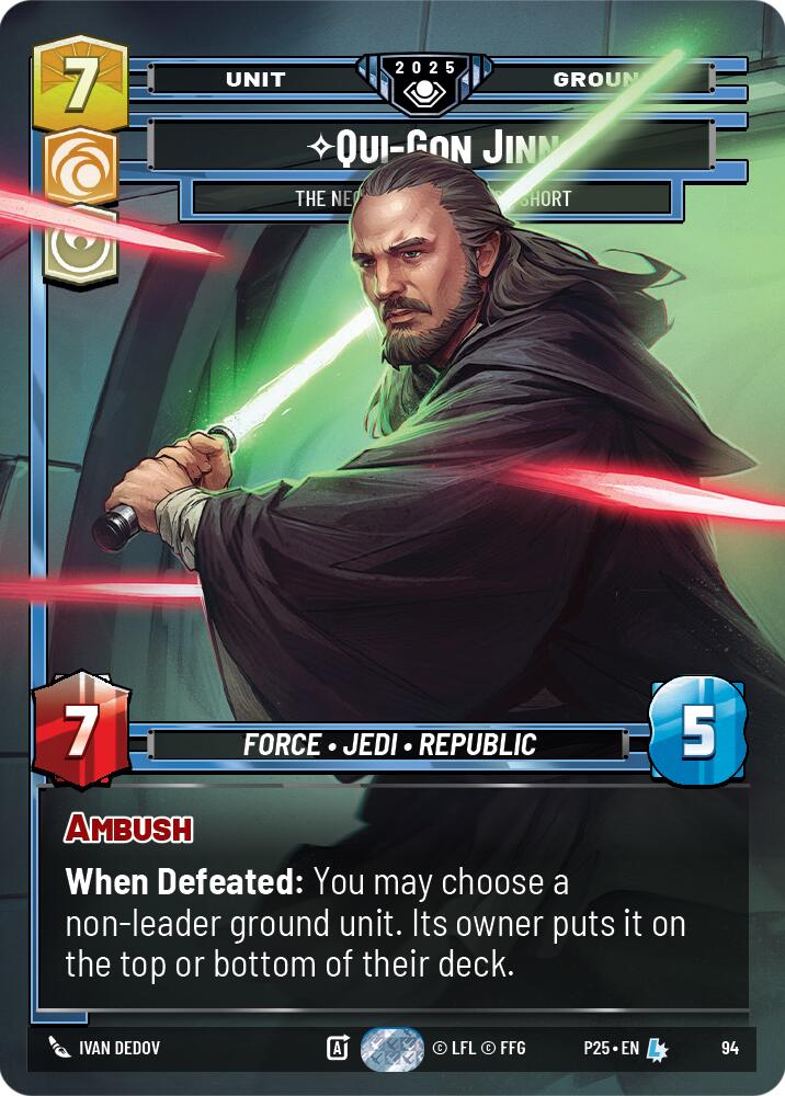 Qui-Gon Jinn (94) - The Negotiations Will Be Short (94) [Organized Play Promos] | Exor Games New Glasgow