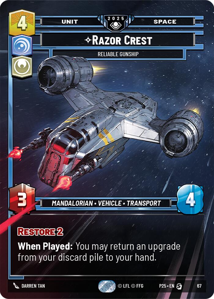 Razor Crest (67) - Reliable Gunship (67) [Organized Play Promos] | Exor Games New Glasgow