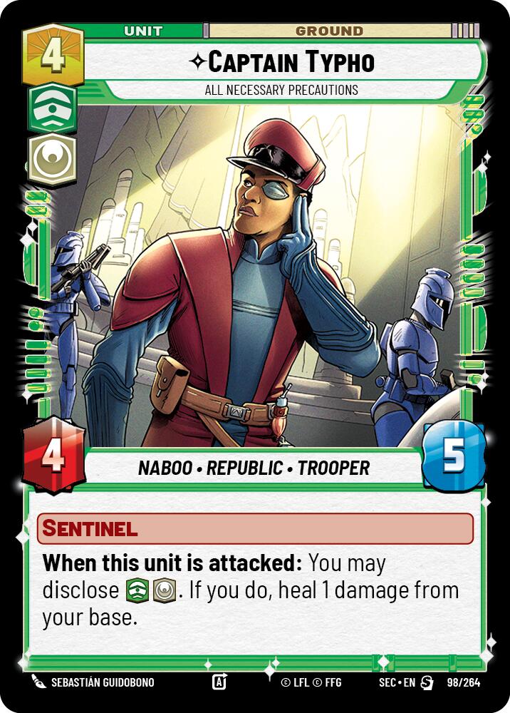 Captain Typho (98/264) - All Necessary Precautions (98/264) [Secrets of Power] | Exor Games New Glasgow