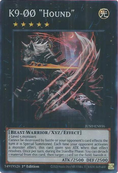 K9-00 "Hound" (Super Rare) [JUSH-EN036] Super Rare | Exor Games New Glasgow