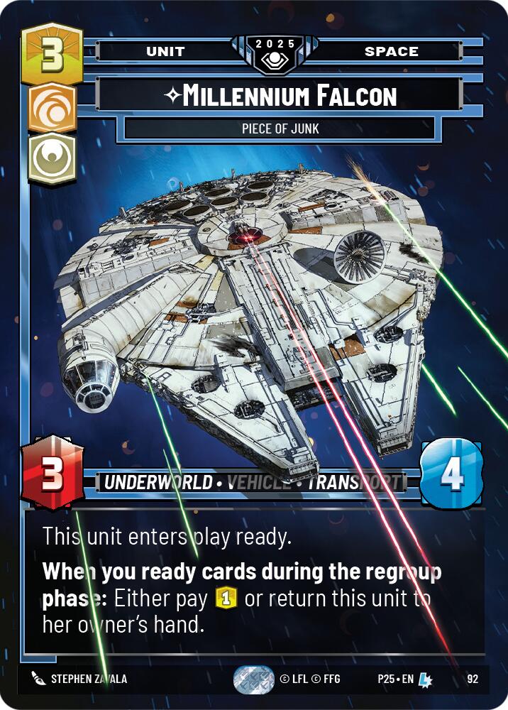 Millennium Falcon (92) - Piece of Junk (92) [Organized Play Promos] | Exor Games New Glasgow
