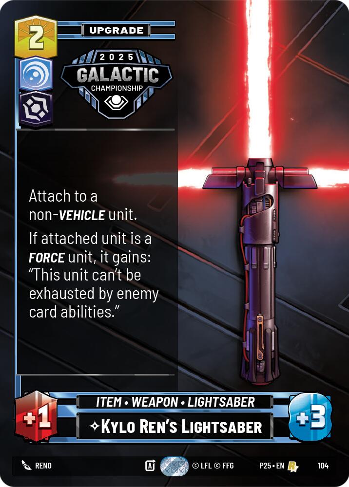 Kylo Ren's Lightsaber (104) (104) [Organized Play Promos] | Exor Games New Glasgow