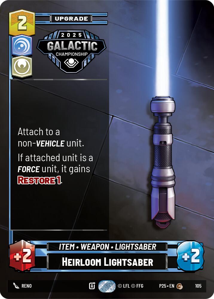 Heirloom Lightsaber (105) (105) [Organized Play Promos] | Exor Games New Glasgow