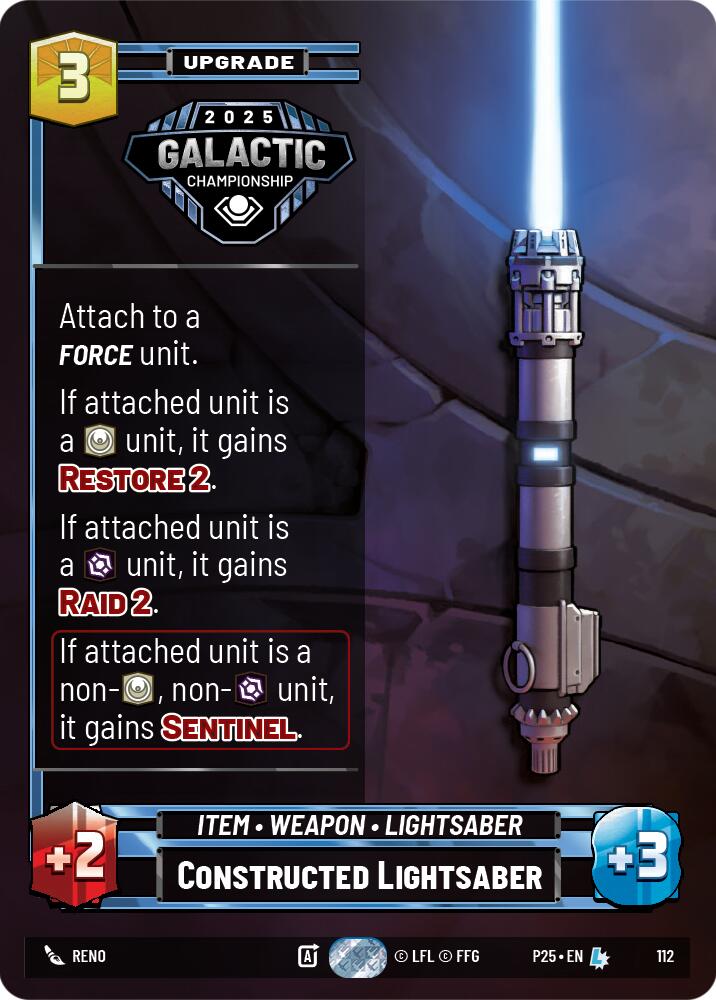 Constructed Lightsaber (112) (112) [Organized Play Promos] | Exor Games New Glasgow