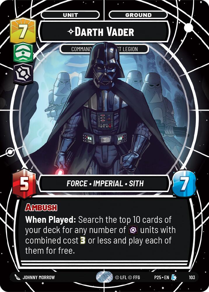 Darth Vader (103) - Commanding the First Legion (103) [Organized Play Promos] | Exor Games New Glasgow