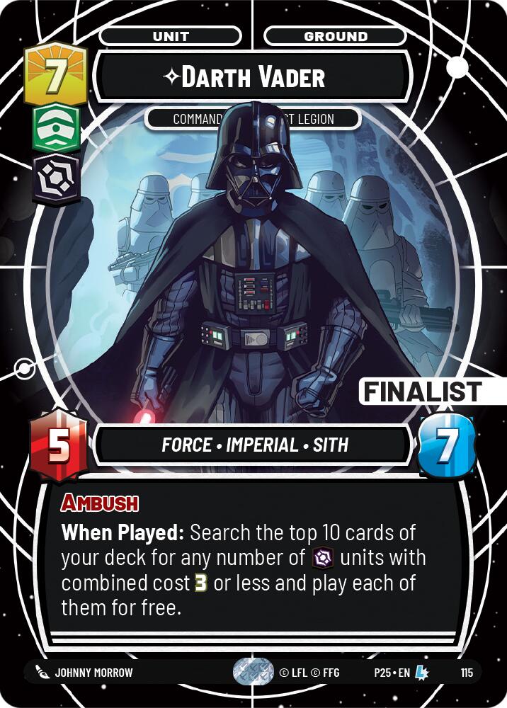 Darth Vader (114) - Commanding the First Legion (Finalist) (114) [Organized Play Promos] | Exor Games New Glasgow