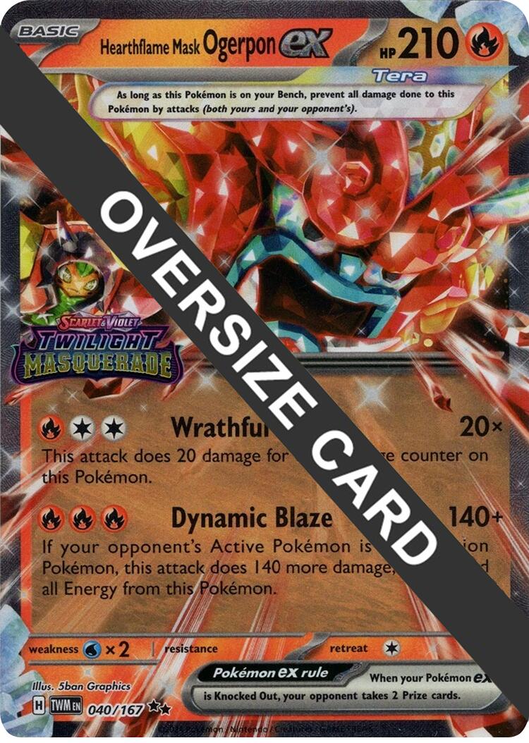 Hearthflame Mask Ogerpon ex (040/167) (Jumbo Card) [Scarlet & Violet: Twilight Masquerade] | Exor Games New Glasgow