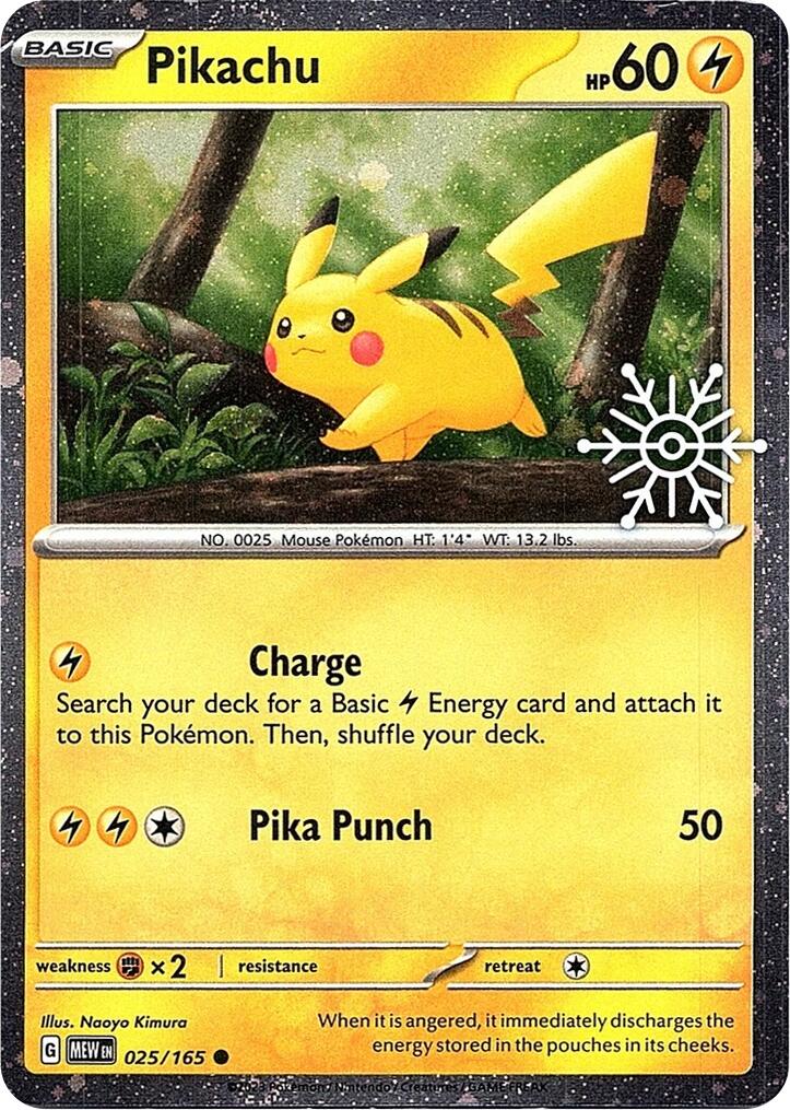 Pikachu (025/165) (Holoiday Calendar) [Miscellaneous Cards] | Exor Games New Glasgow