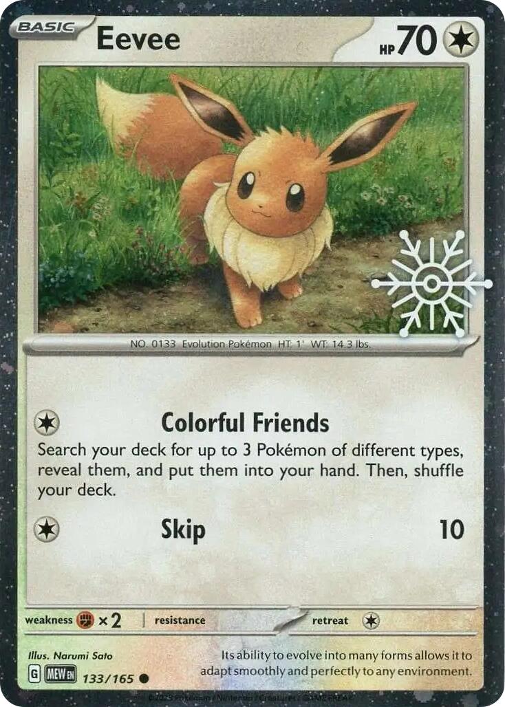 Eevee (133/165) (Holiday Calendar) [Miscellaneous Cards] | Exor Games New Glasgow
