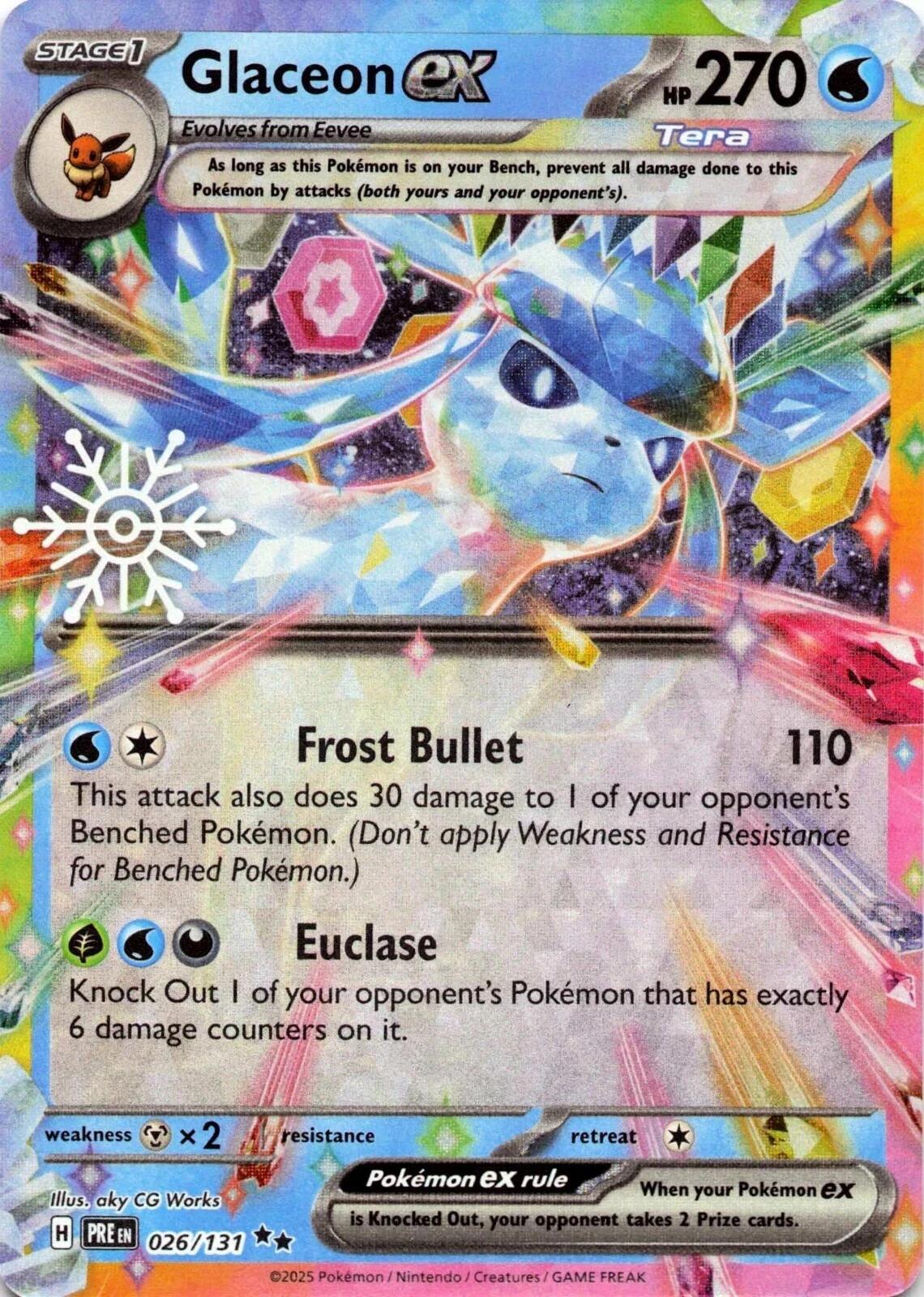 Glaceon ex (026/131) (Holiday Calendar) [Miscellaneous Cards] | Exor Games New Glasgow