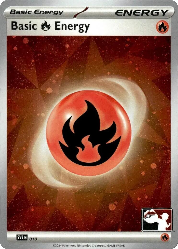 Basic Fire Energy (010) (Cosmos Holo) [Prize Pack Series Seven] | Exor Games New Glasgow