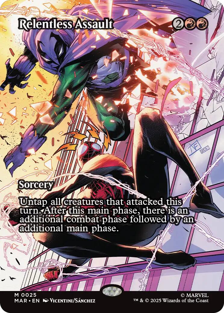 Relentless Assault (Borderless) [Marvel's Spider-Man: Eternal-Legal] | Exor Games New Glasgow