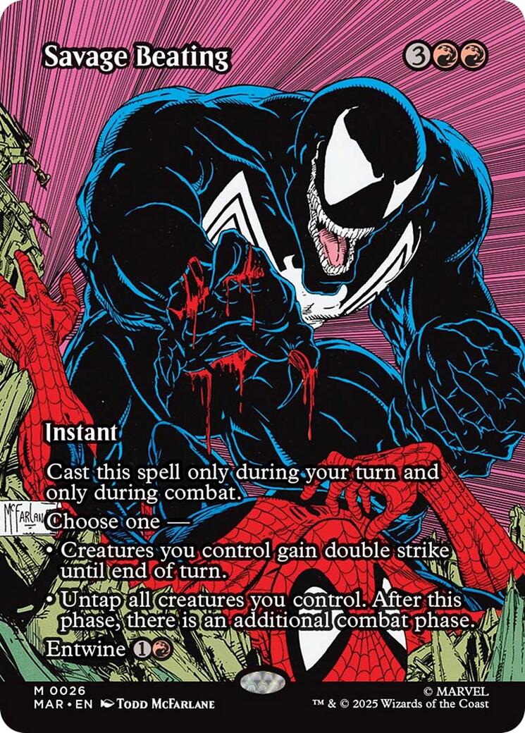 Savage Beating (Borderless) [Marvel's Spider-Man: Eternal-Legal] | Exor Games New Glasgow