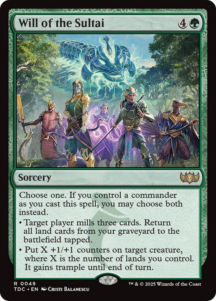 Will of the Sultai [Tarkir: Dragonstorm Commander] | Exor Games New Glasgow