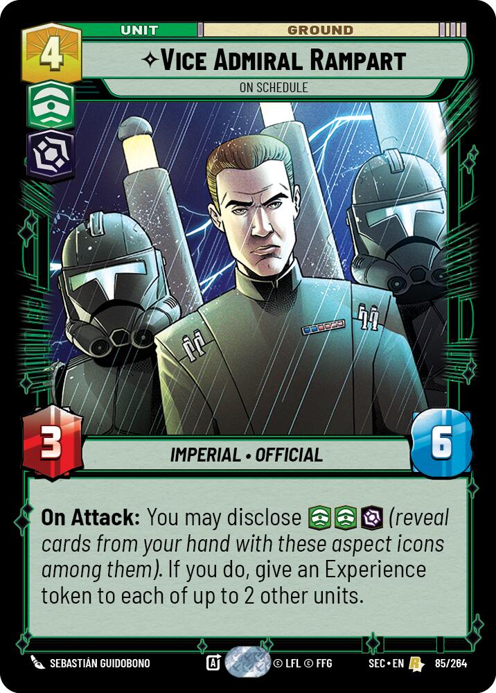 Vice Admiral Rampart - On Schedule (85/264) (85/264) [Secrets of Power] | Exor Games New Glasgow