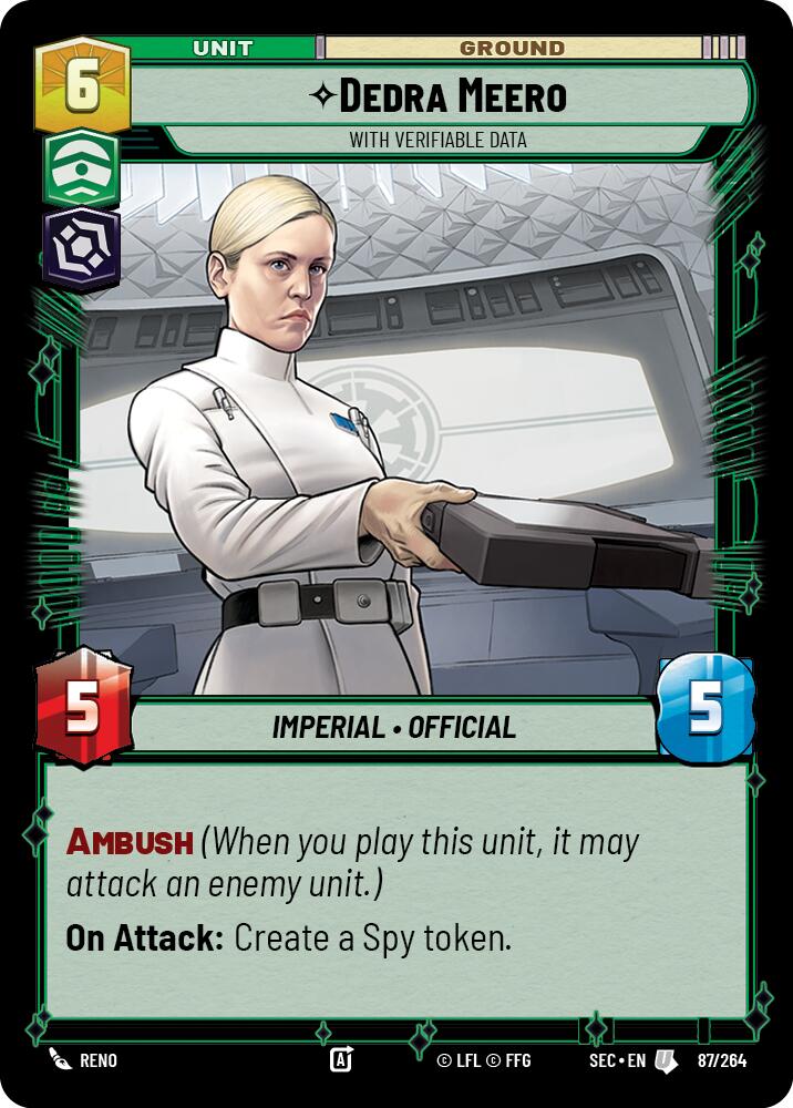 Dedra Meero - With Verifiable Data (87/264) (87/264) [Secrets of Power] | Exor Games New Glasgow
