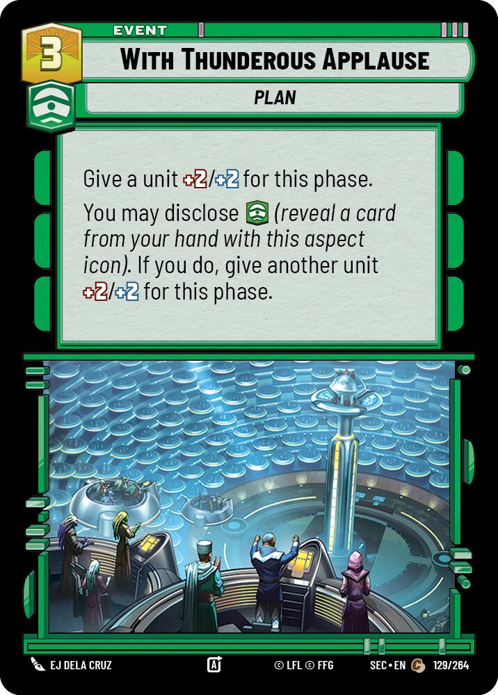 With Thunderous Applause (129/264) (129/264) [Secrets of Power] | Exor Games New Glasgow