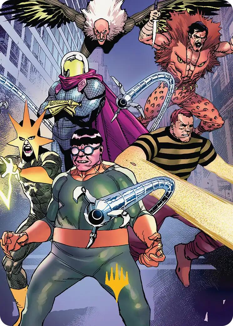 Behold the Sinister Six! Art Card (45/54) (Gold-Stamped Planeswalker Symbol) [Marvel's Spider-Man Art Series] | Exor Games New Glasgow
