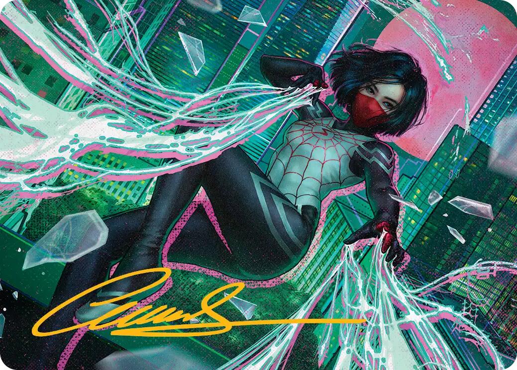 Silk, Web Weaver Art Card (29/54) (Gold-Stamped Signature) [Marvel's Spider-Man Art Series] | Exor Games New Glasgow