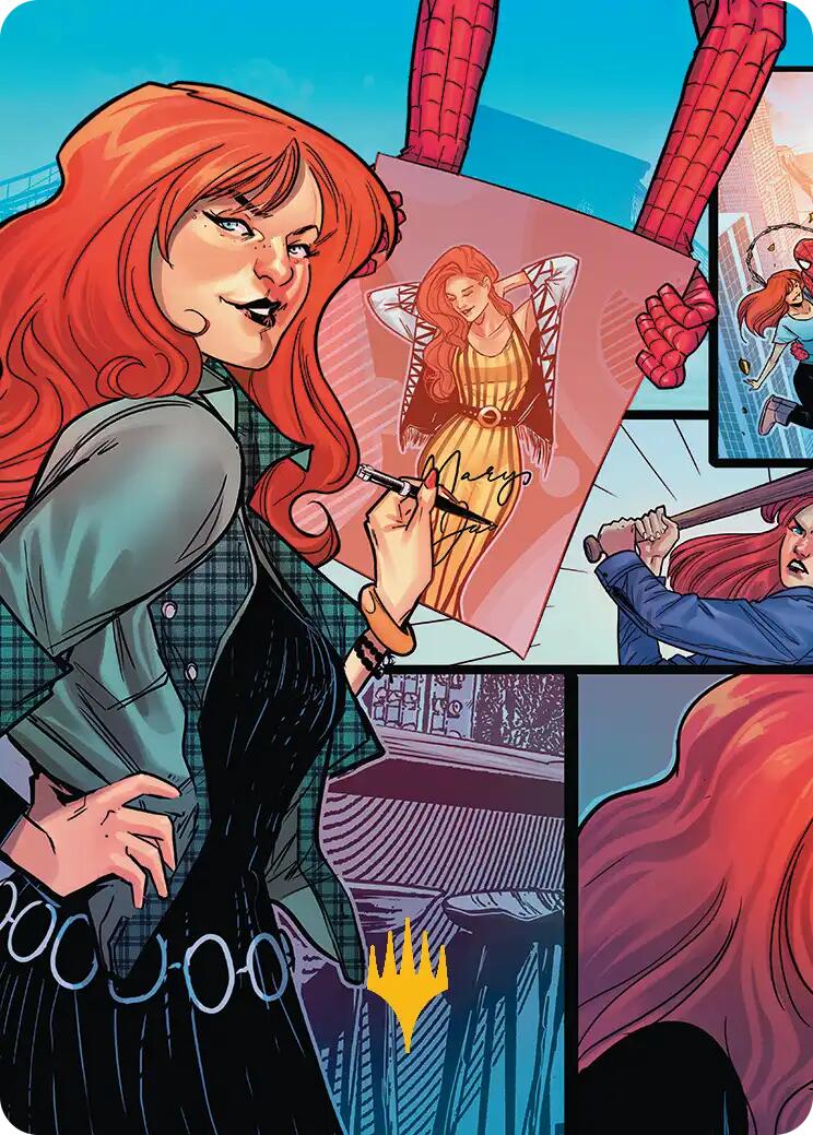 Mary Jane Watson Art Card (Gold-Stamped Planeswalker Symbol) [Marvel's Spider-Man Art Series] | Exor Games New Glasgow
