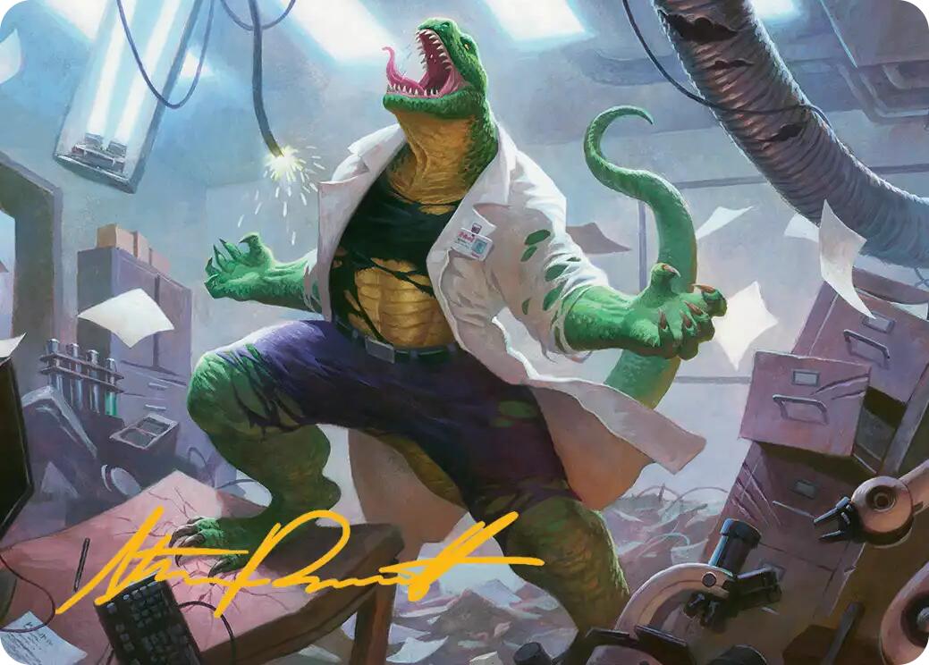 Lizard, Connors's Curse Art Card (Gold-Stamped Signature) [Marvel's Spider-Man Art Series] | Exor Games New Glasgow