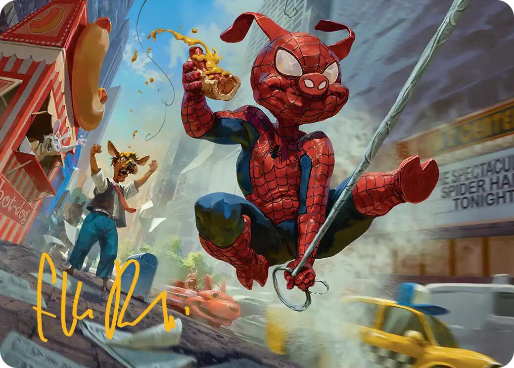 Spider-Ham, Peter Porker Art Card (Gold-Stamped Signature) [Marvel's Spider-Man Art Series] | Exor Games New Glasgow