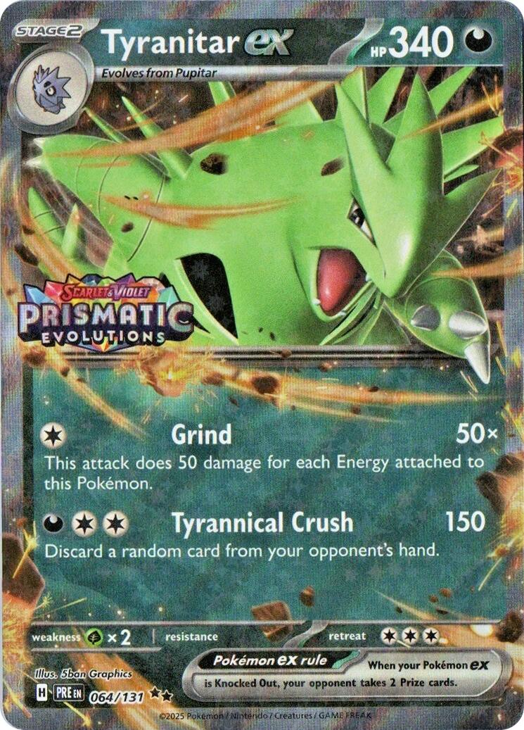 Tyranitar ex (064/131) (Prismatic Evolutions Stamp) [Miscellaneous Cards] | Exor Games New Glasgow
