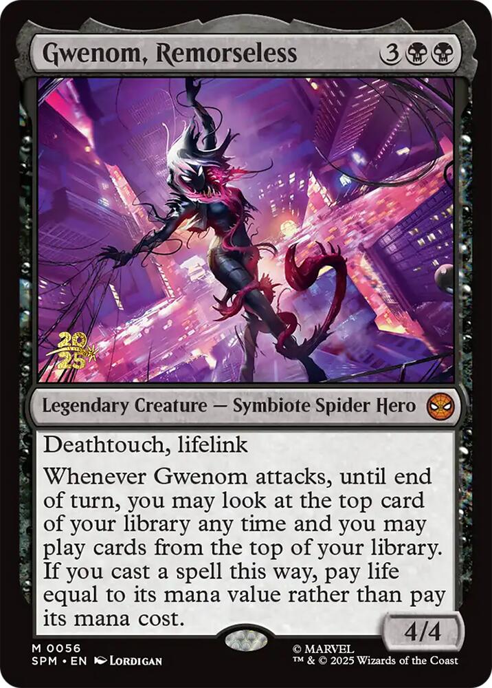 Gwenom, Remorseless [Marvel's Spider-Man Prerelease Promos] | Exor Games New Glasgow