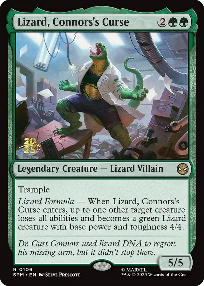 Lizard, Connors's Curse [Marvel's Spider-Man Prerelease Promos] | Exor Games New Glasgow