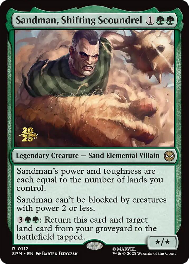 Sandman, Shifting Scoundrel [Marvel's Spider-Man Prerelease Promos] | Exor Games New Glasgow