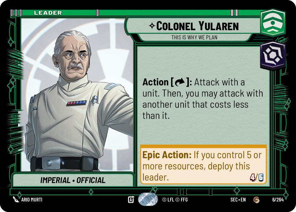 Colonel Yularen (6/264) - This is Why We Plan (6/264) [Secrets of Power] | Exor Games New Glasgow