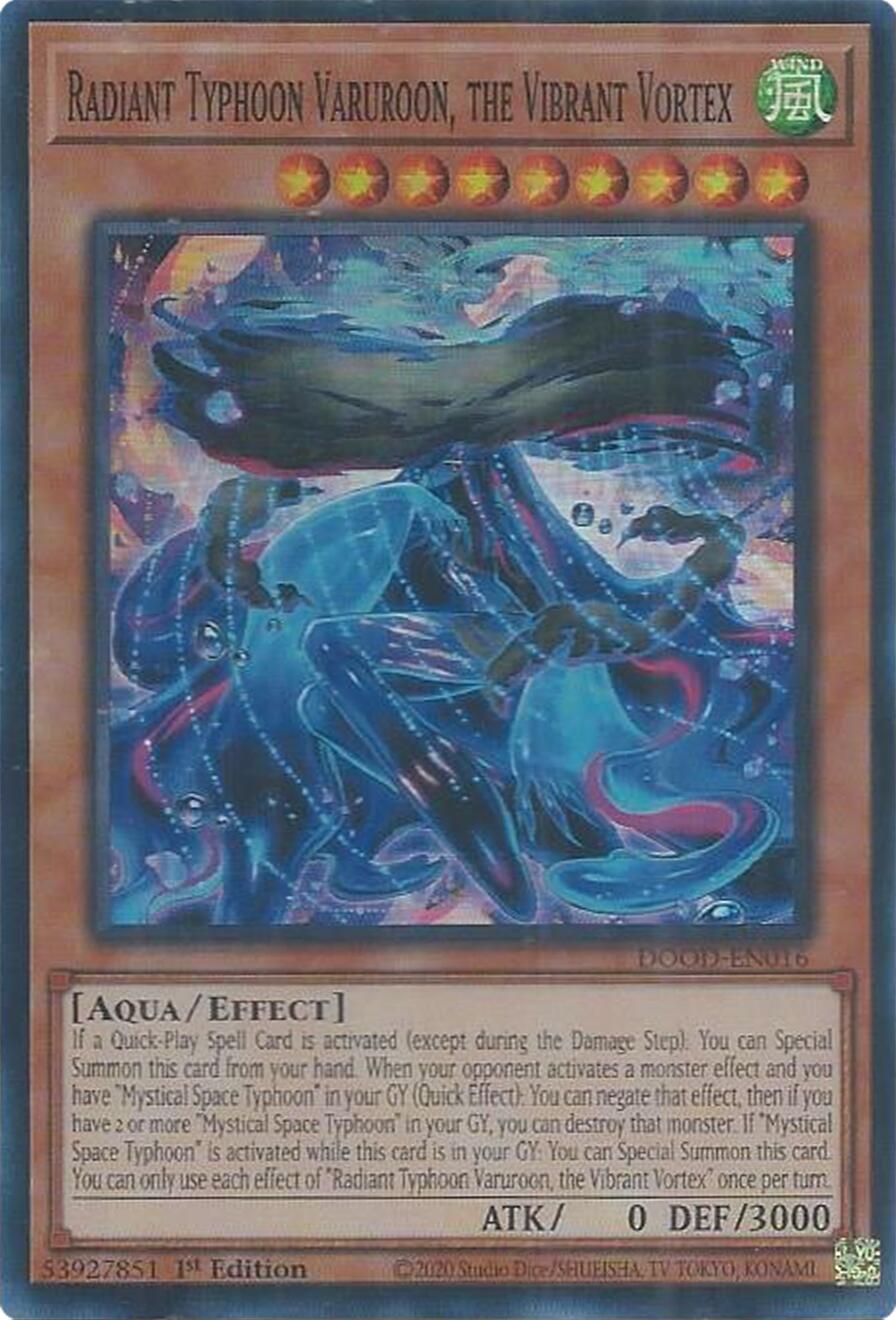 Radiant Typhoon Varuroon, the Vibrant Vortex [DOOD-EN016] Super Rare | Exor Games New Glasgow