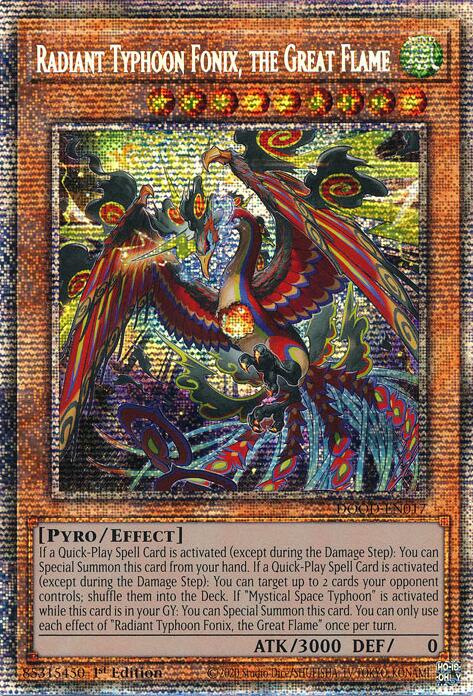 Radiant Typhoon Fonix, the Great Flame (Starlight Rare) [DOOD-EN017] Starlight Rare | Exor Games New Glasgow