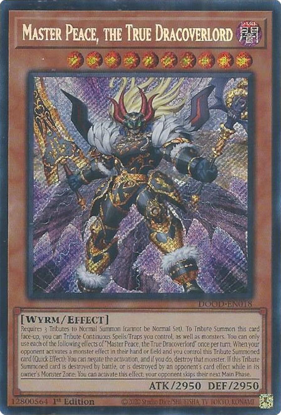 Master Peace, the True Dracoverlord [DOOD-EN018] Secret Rare | Exor Games New Glasgow
